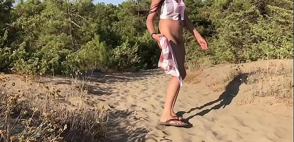  Naked Girl Enjoys Her Walk Outside